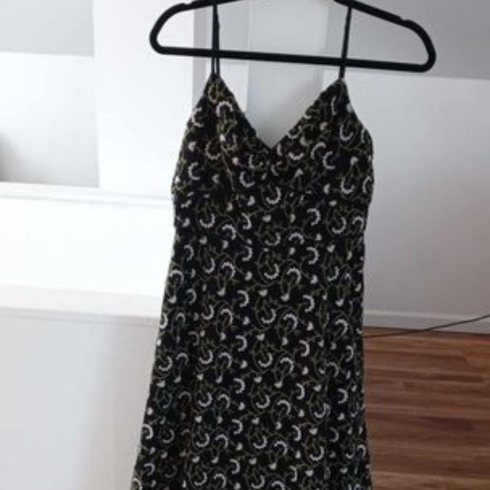 Floor length embroidered dress